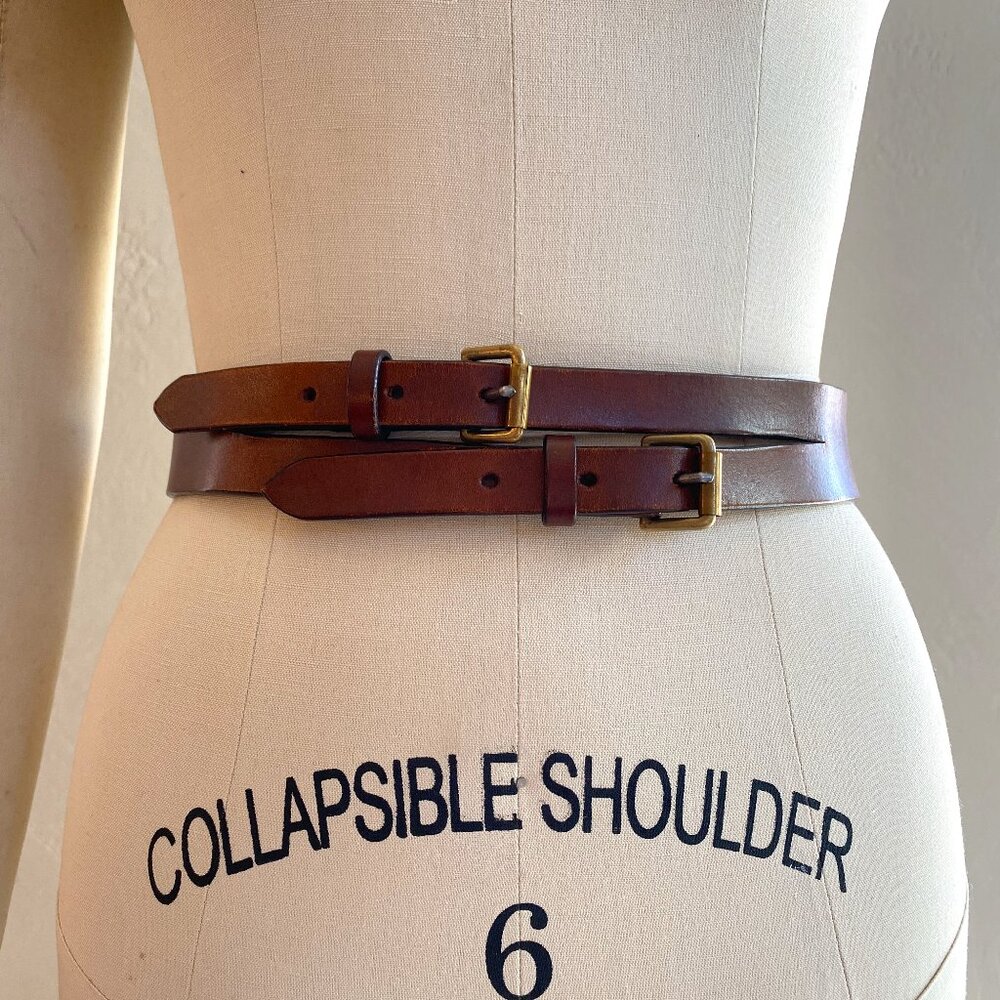 Custom Brown Leather Belt